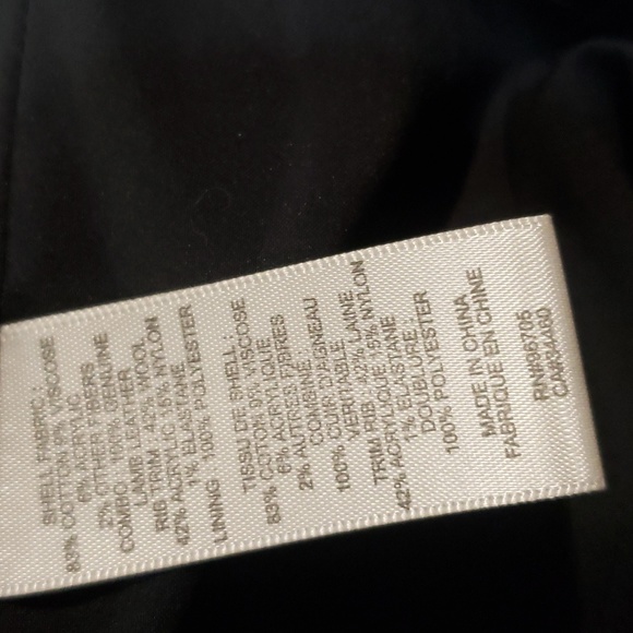 Rebecca Taylor Mixed Media Tweed Fringe Blazer with Lamb leather Trim, Size 10 - Picture 9 of 9